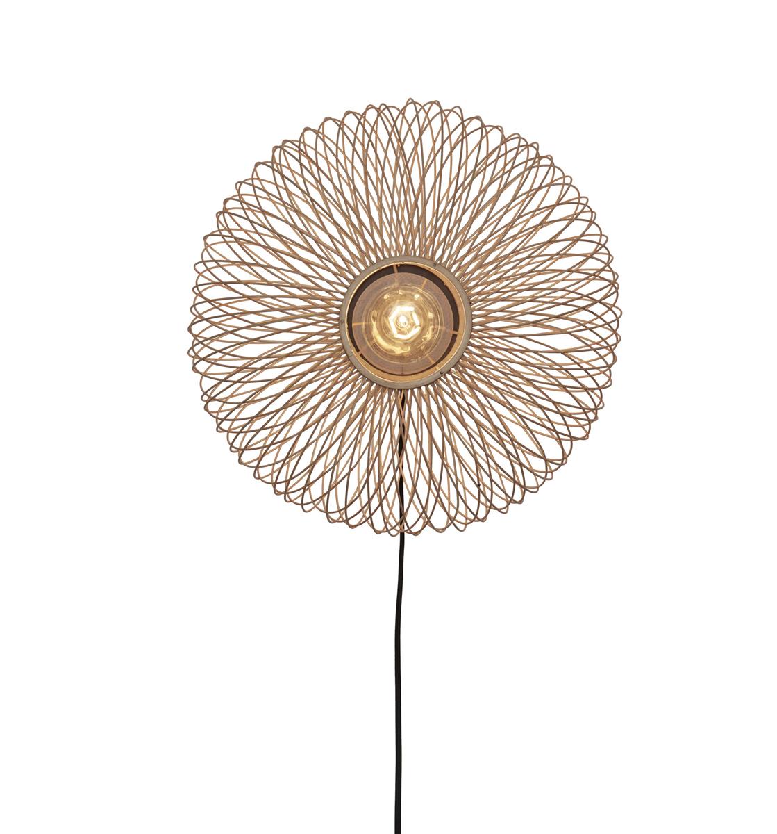 GOOD&MOJO I Wandleuchte I CANGO I Farbe: Natur I Schirm: Ø40 x20