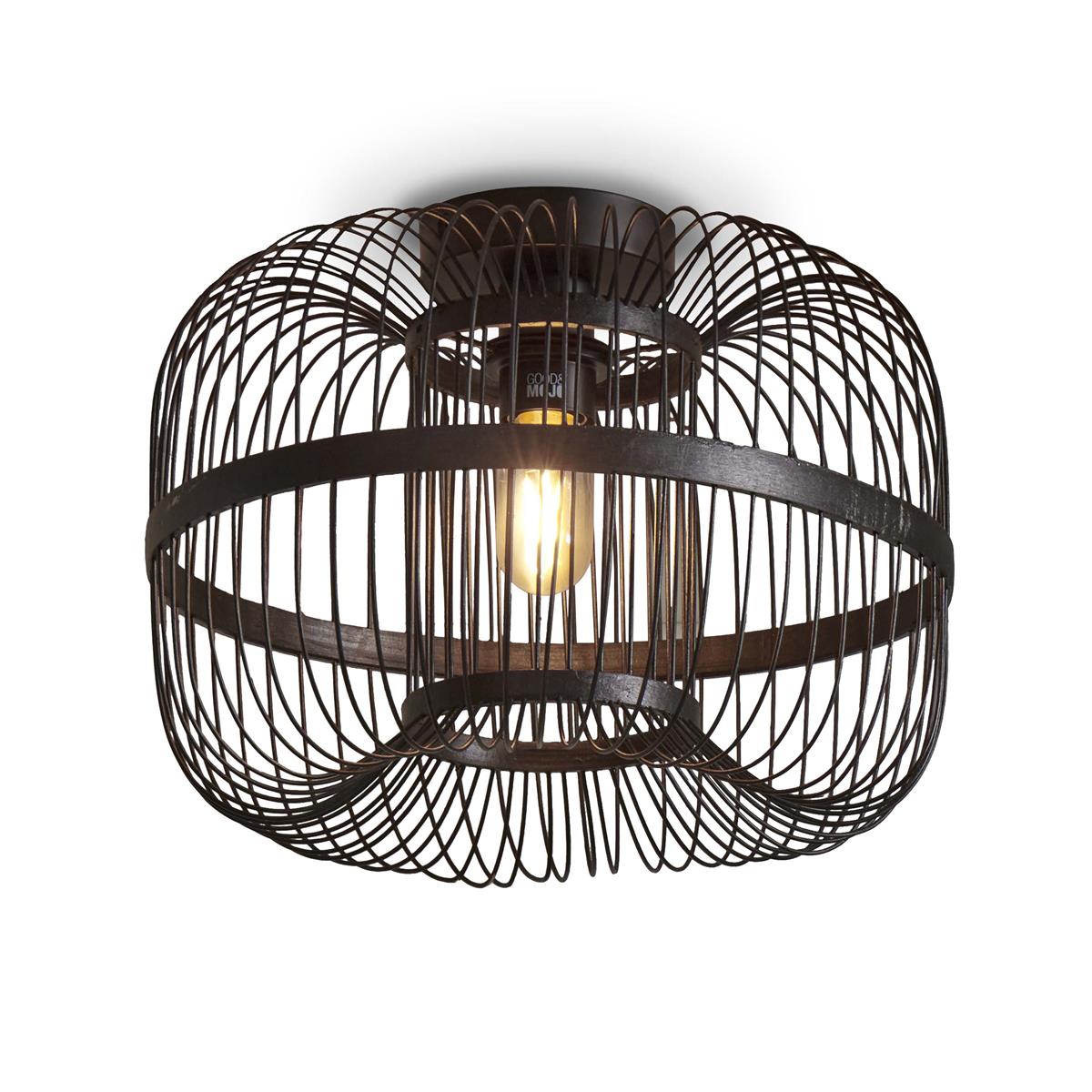 GOOD&MOJO I Deckenleuchte I HOKKAIDO I Farbe: Schwarz I Schirm: Ø38 x 25