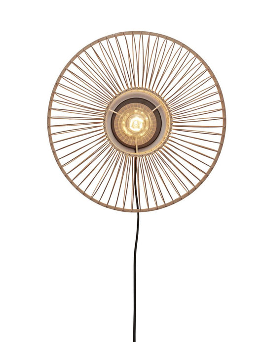 GOOD&MOJO I Wandleuchte I HOKKAIDO I Farbe: Natur I Schirm: Ø38 x 25