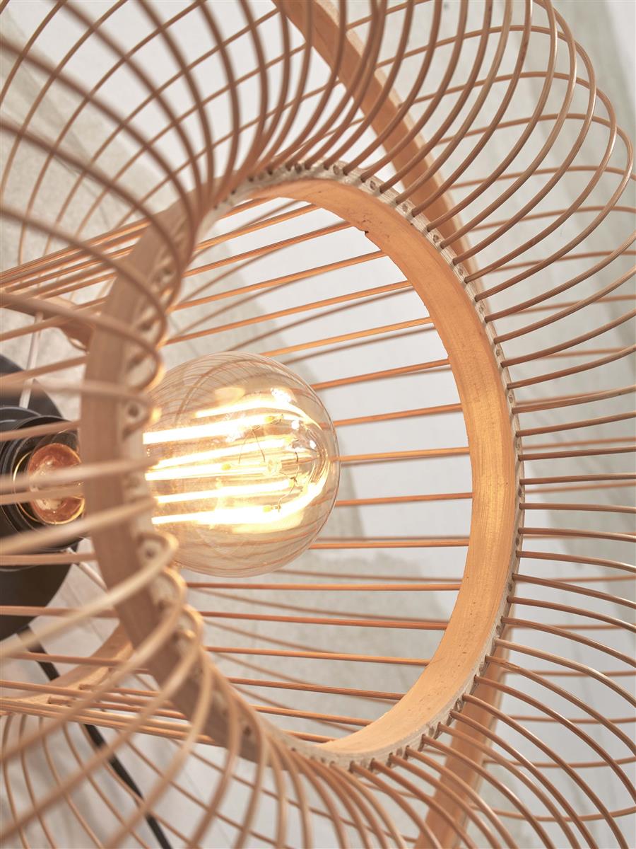 GOOD&MOJO I Wandleuchte I HOKKAIDO I Farbe: Natur I Schirm: Ø38 x 25