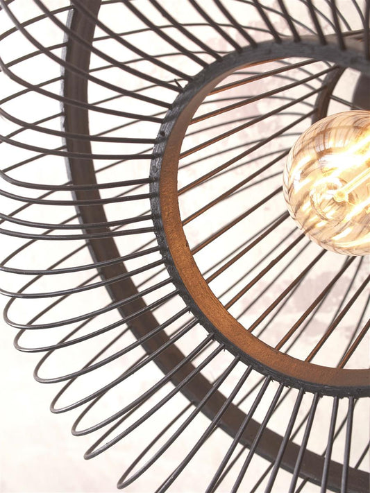 GOOD&MOJO I Wandleuchte I HOKKAIDO I Farbe: Schwarz I Schirm: Ø38 x 25