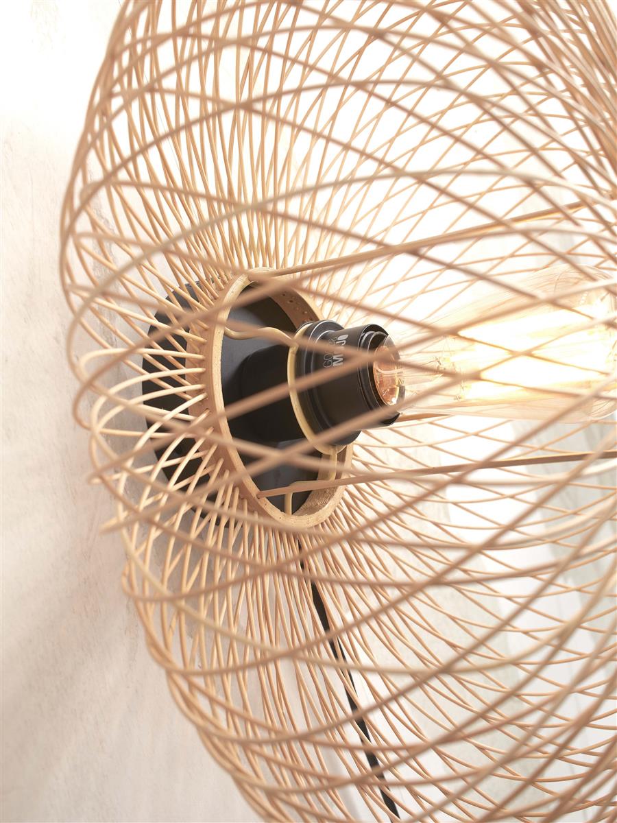 GOOD&MOJO I Wandleuchte I CANGO I Farbe: Natur I Schirm: Ø40 x20