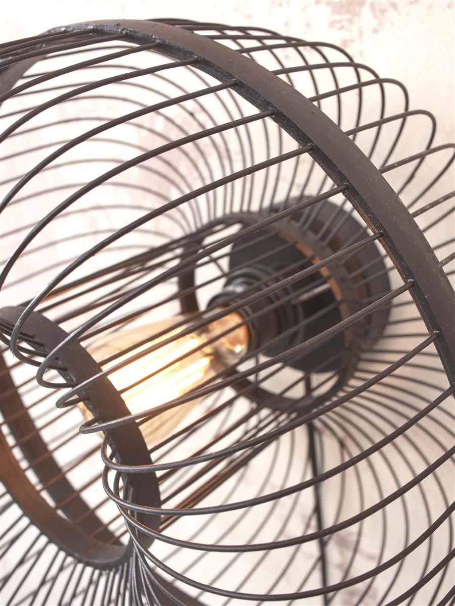 GOOD&MOJO I Wandleuchte I HOKKAIDO I Farbe: Schwarz I Schirm: Ø38 x 25