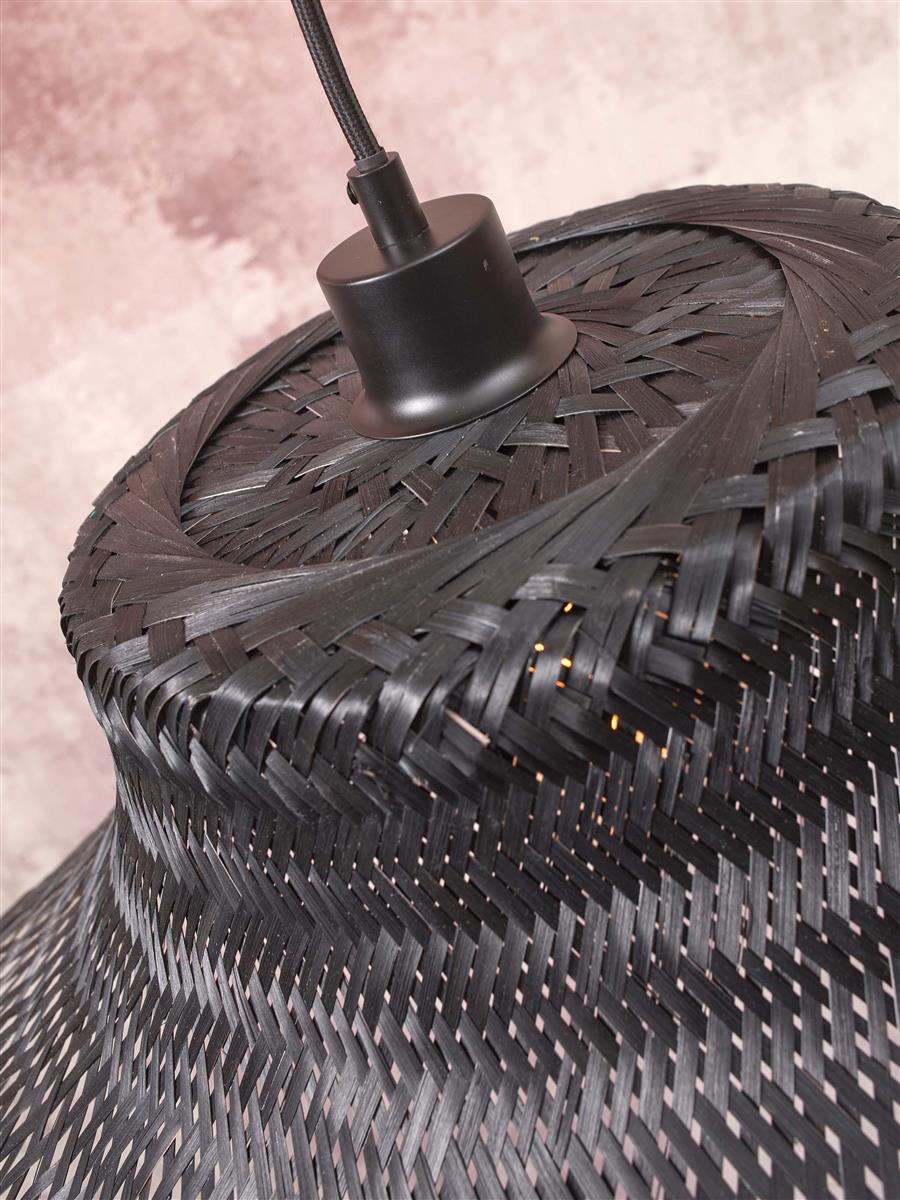 GOOD&MOJO I Stehleuchte I IBIZA I Farbe: Schwarz I Schirm: Ø65 x 20