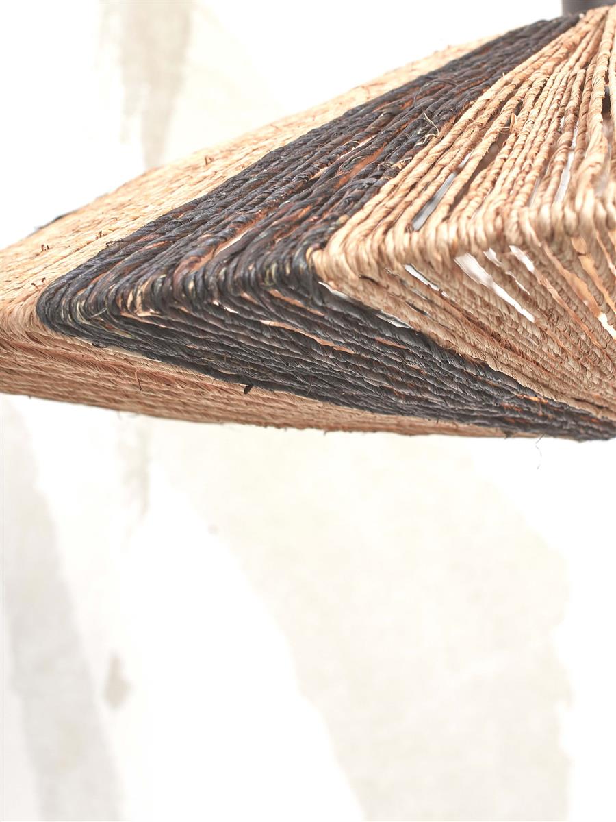 GOOD&MOJO I Deckenleuchte I IGUAZU I Farbe: Natur/Schwarz I Schirm: Ø55 x 14