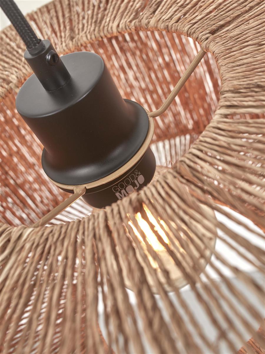 GOOD&MOJO I Stehleuchte I IGUAZU I Farbe: Natur I Schirm: Ø30 x 16