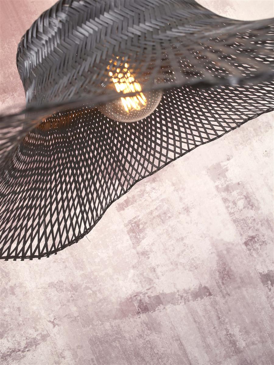 GOOD&MOJO I Hängeleuchte I IBIZA I Farbe: Schwarz I Schirm: Ø65 x 20