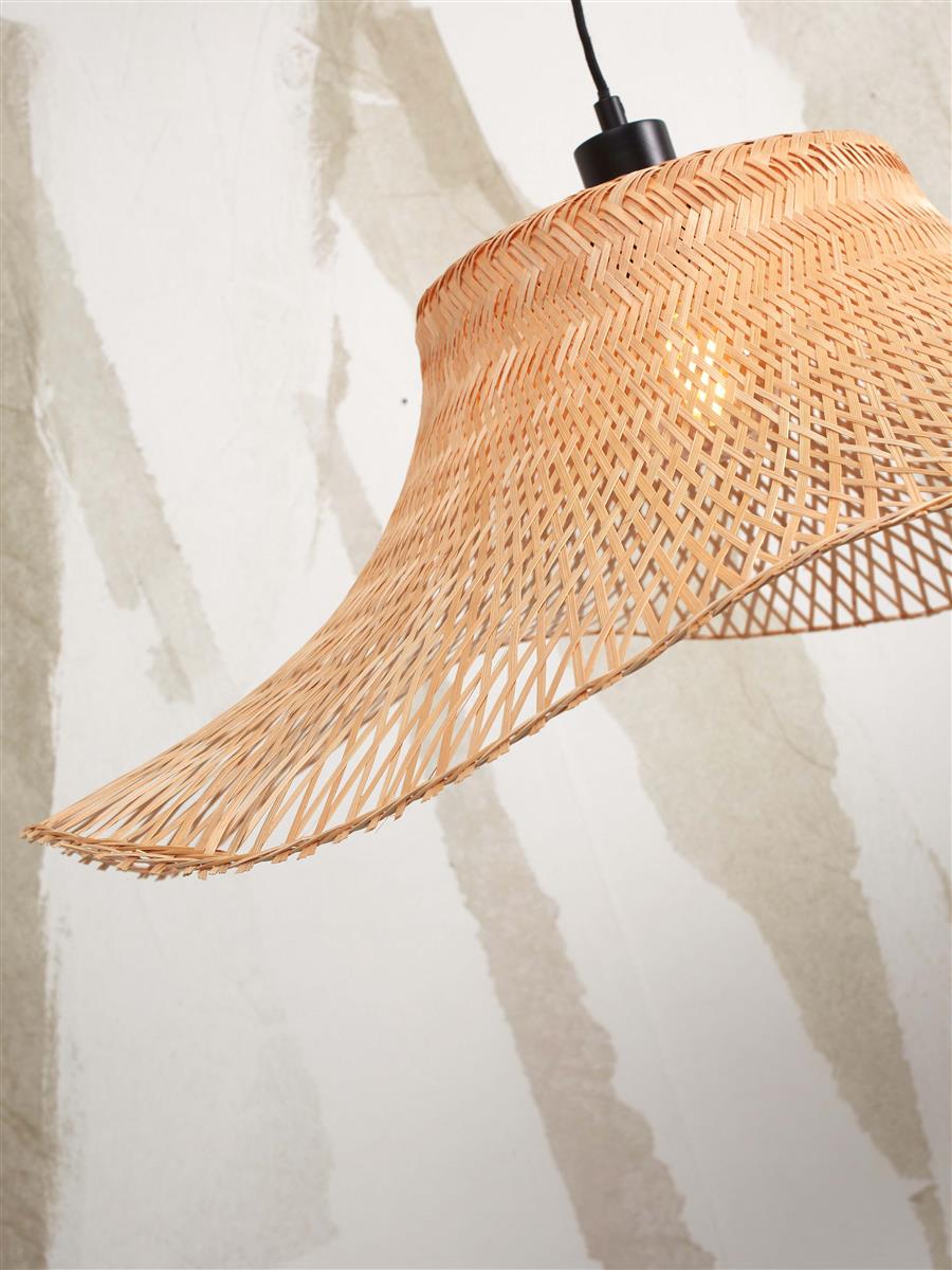 GOOD&MOJO I Stehleuchte I IBIZA I Farbe: Natur I Schirm: Ø50 x15