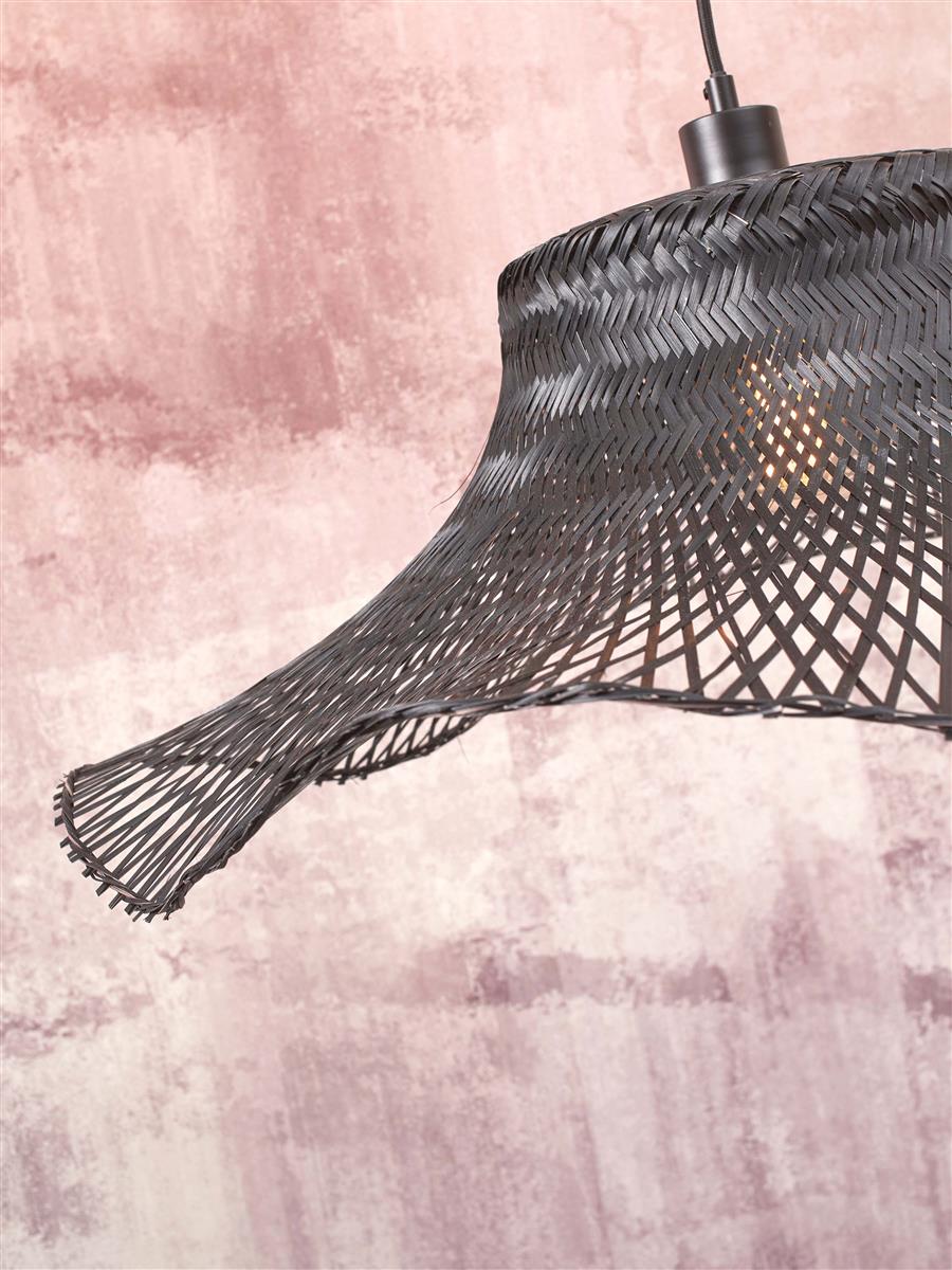 GOOD&MOJO I Stehleuchte I IBIZA I Farbe: Schwarz I Schirm: Ø65 x 20