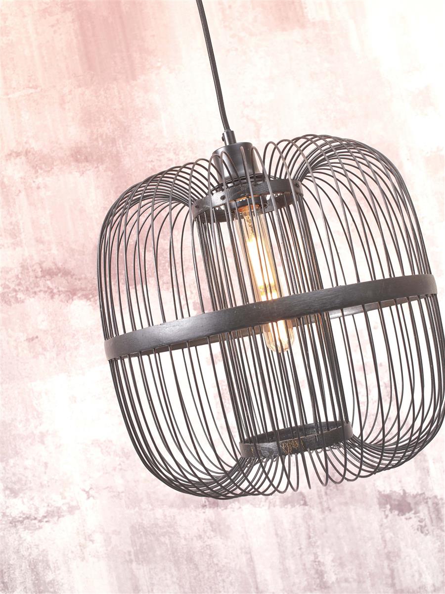 GOOD&MOJO I Hängeleuchte I HOKKAIDO I Farbe: Schwarz I Schirm: Ø25 x 38