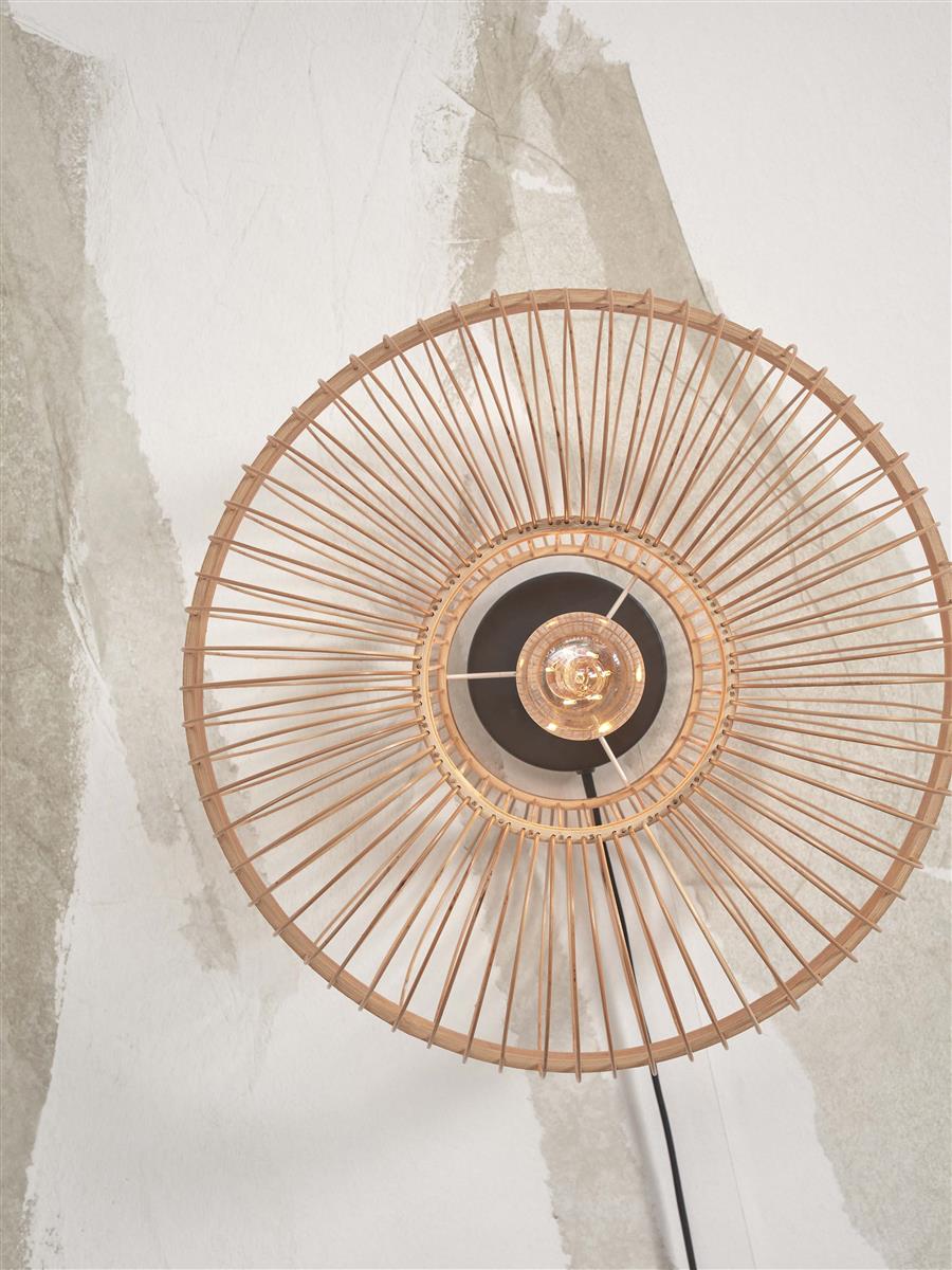 GOOD&MOJO I Wandleuchte I HOKKAIDO I Farbe: Natur I Schirm: Ø38 x 25