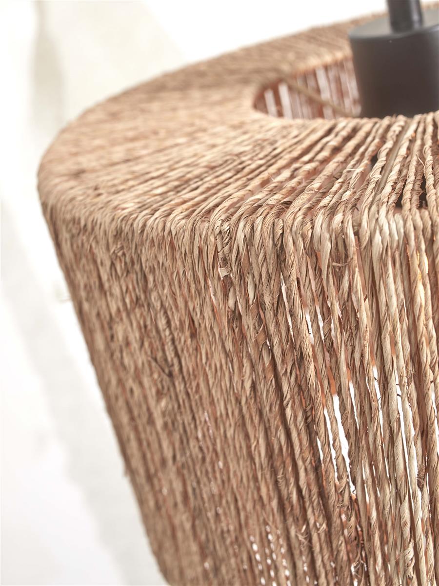 GOOD&MOJO I Stehleuchte I IGUAZU I Farbe: Weiß/Natur I Schirm: Ø30 x 16