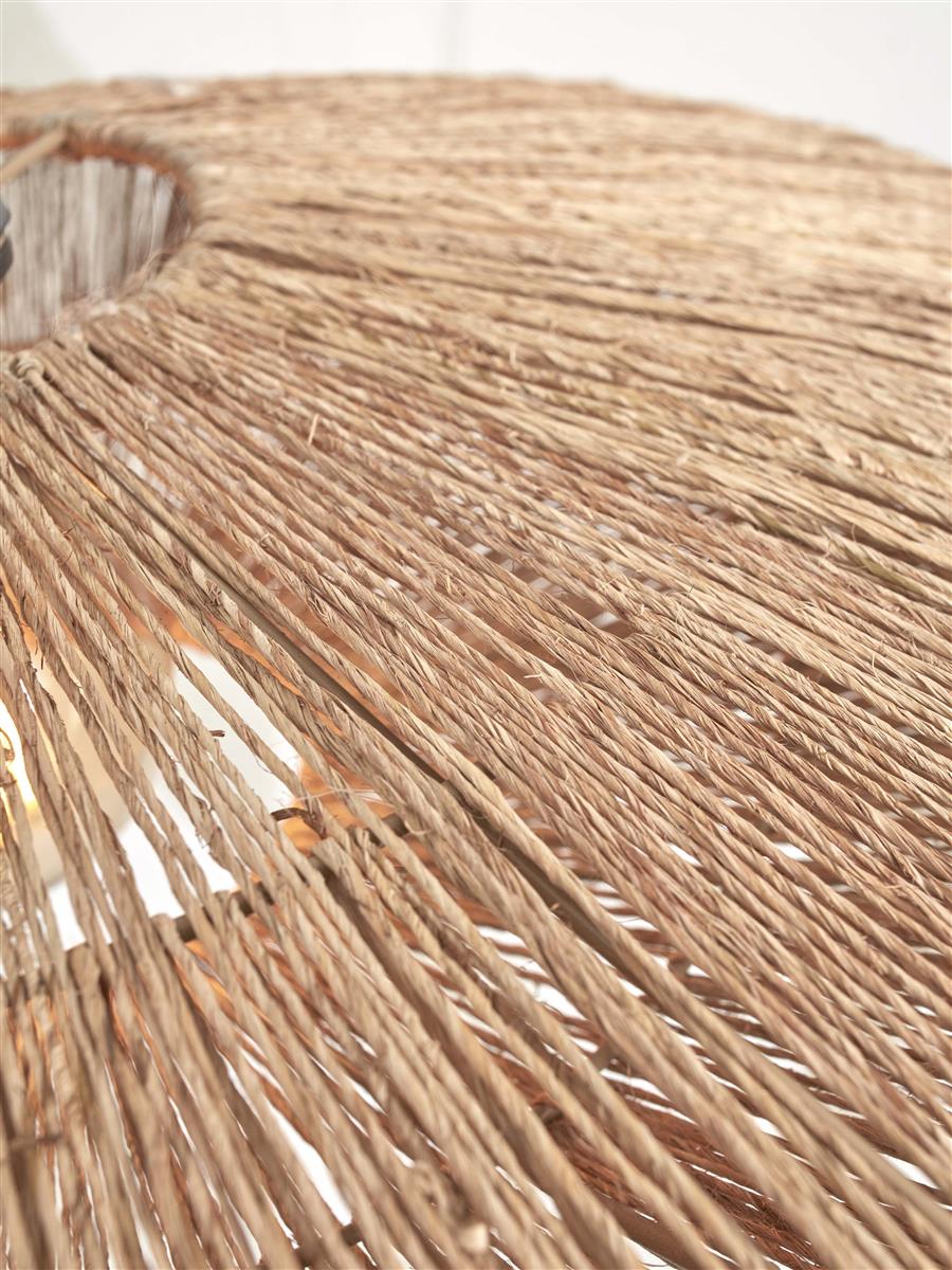 GOOD&MOJO I Stehleuchte I IGUAZU I Farbe: Weiß/Natur I Schirm: Ø40 x 12