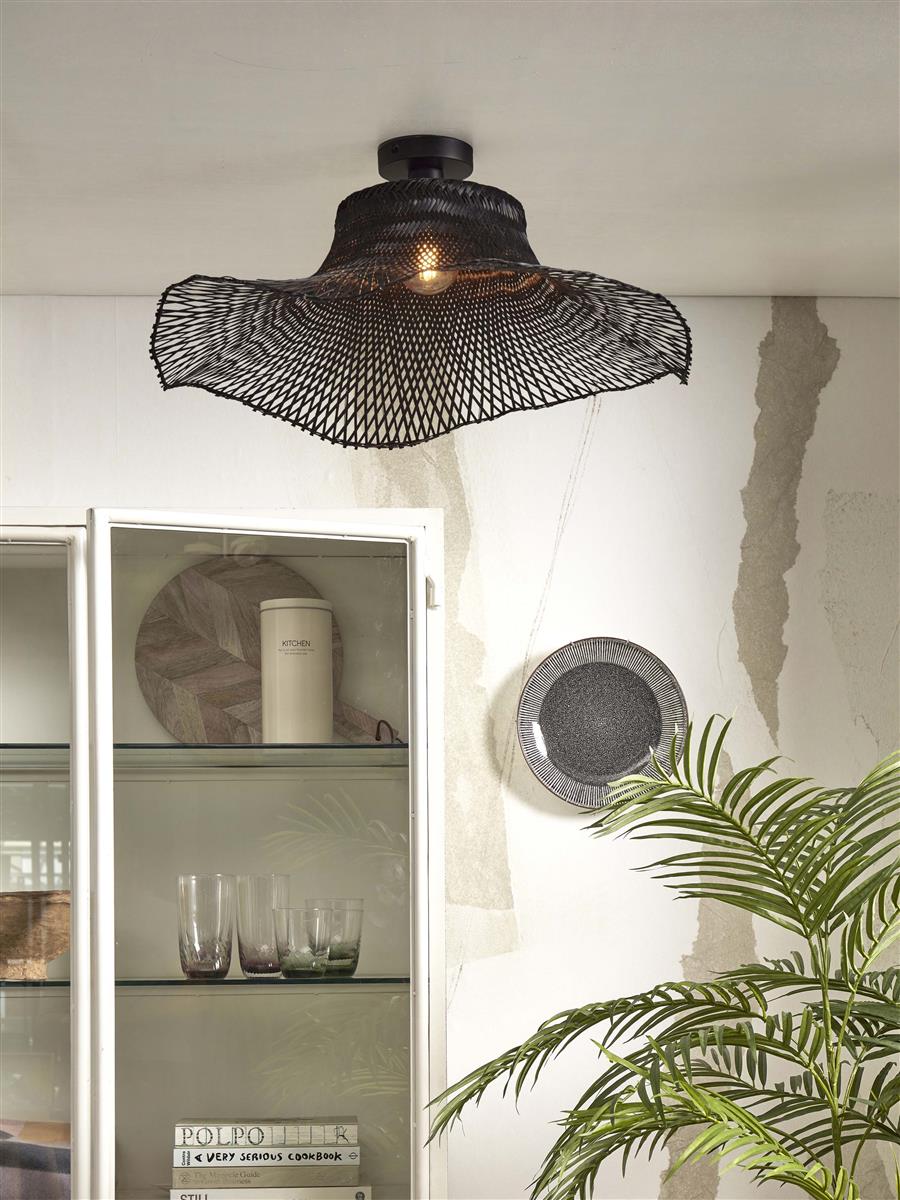 GOOD&MOJO I Deckenleuchte I IBIZA I Farbe: Schwarz I Schirm: Ø65 x 20