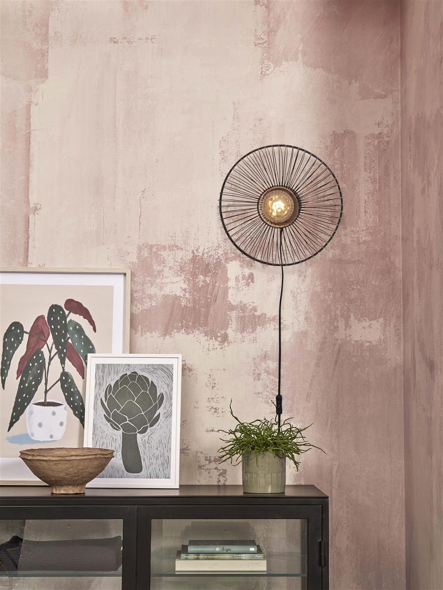 GOOD&MOJO I Wandleuchte I HOKKAIDO I Farbe: Schwarz I Schirm: Ø38 x 25