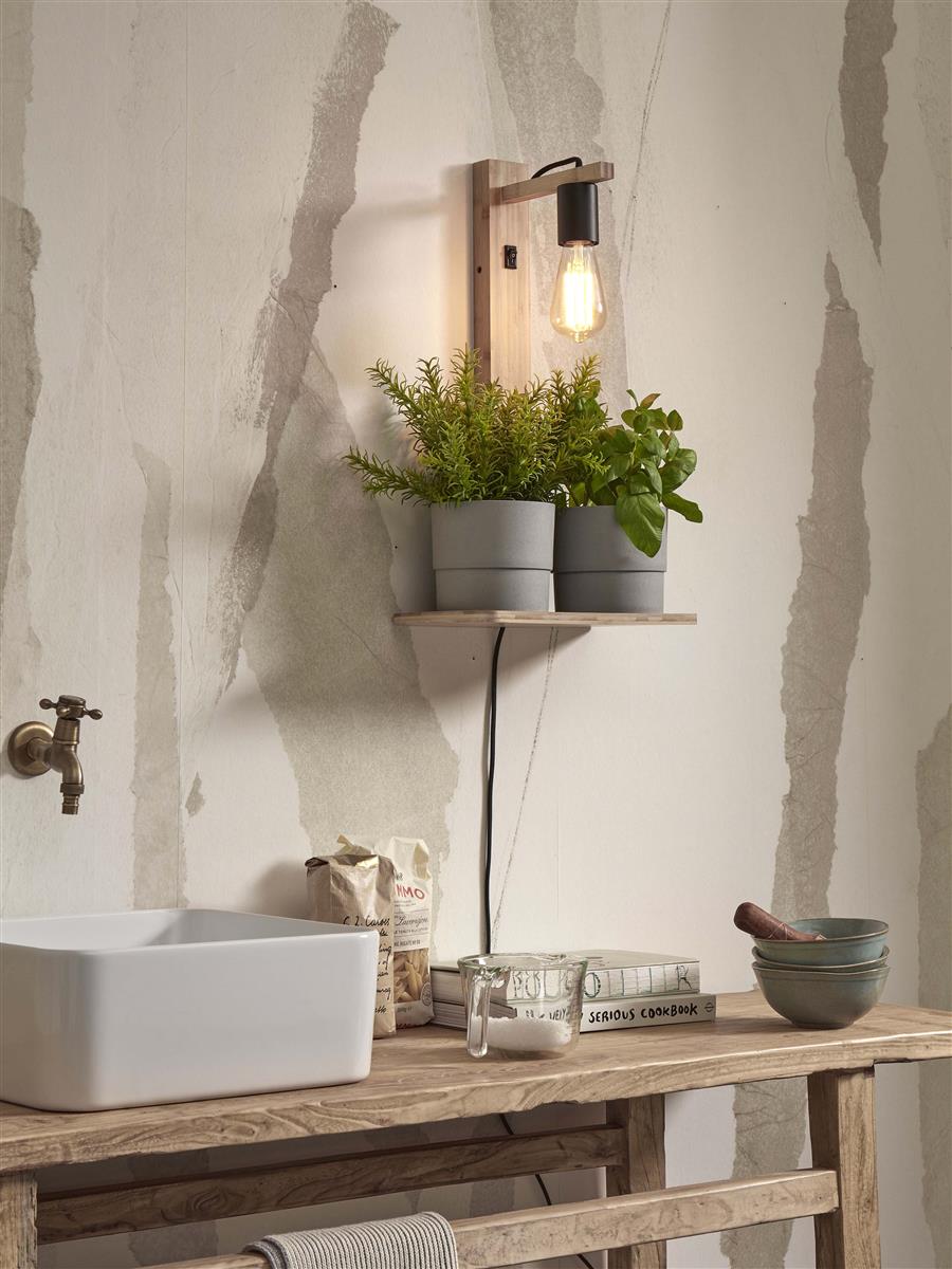 GOOD&MOJO I Wandleuchte I FLORES I Farbe: Natur