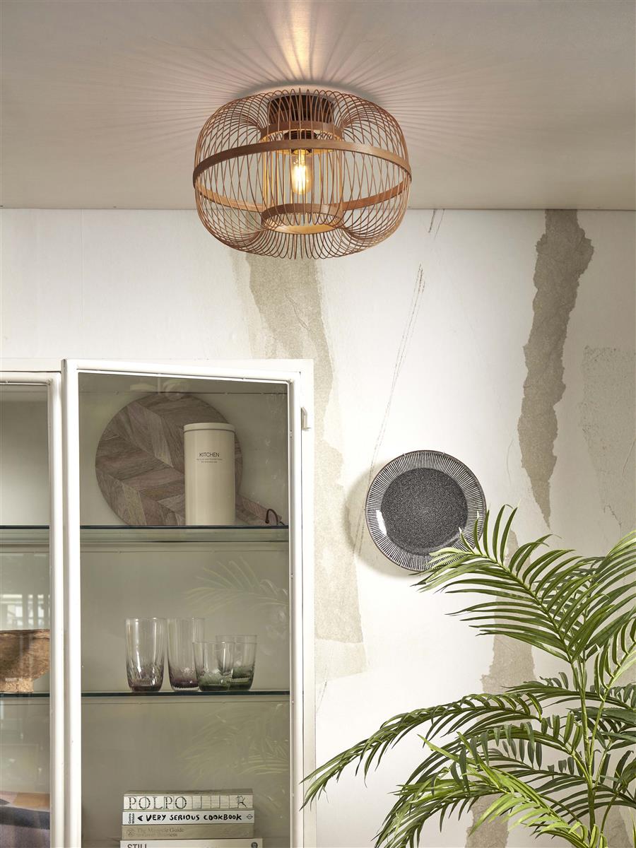 GOOD&MOJO I Deckenleuchte I HOKKAIDO I Farbe: Natur I Schirm: Ø38 x 25