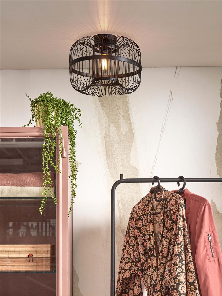 GOOD&MOJO I Deckenleuchte I HOKKAIDO I Farbe: Schwarz I Schirm: Ø38 x 25