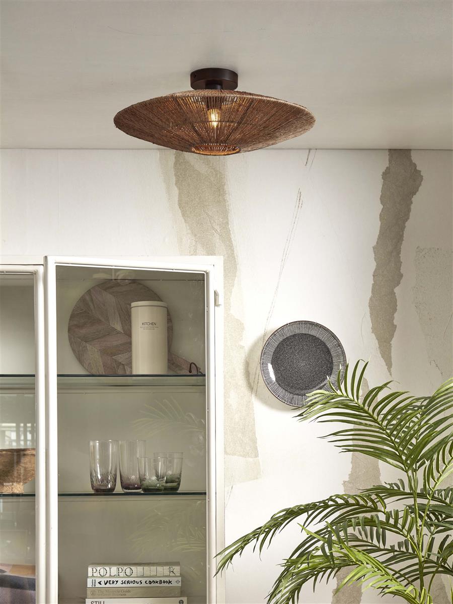GOOD&MOJO I Deckenleuchte I IGUAZU I Farbe: Natur I Schirm: Ø55 x 14