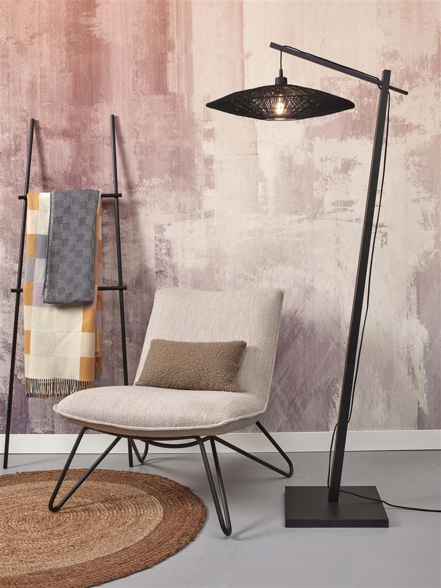 GOOD&MOJO I Stehleuchte I IGUAZU I Farbe: Schwarz I Schirm: Ø55 x 14