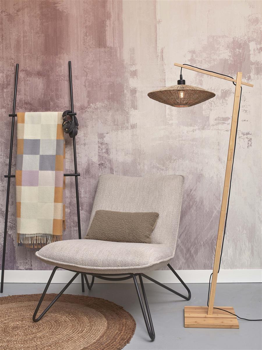 GOOD&MOJO I Stehleuchte I IGUAZU I Farbe: Natur I Schirm: Ø40 x 12