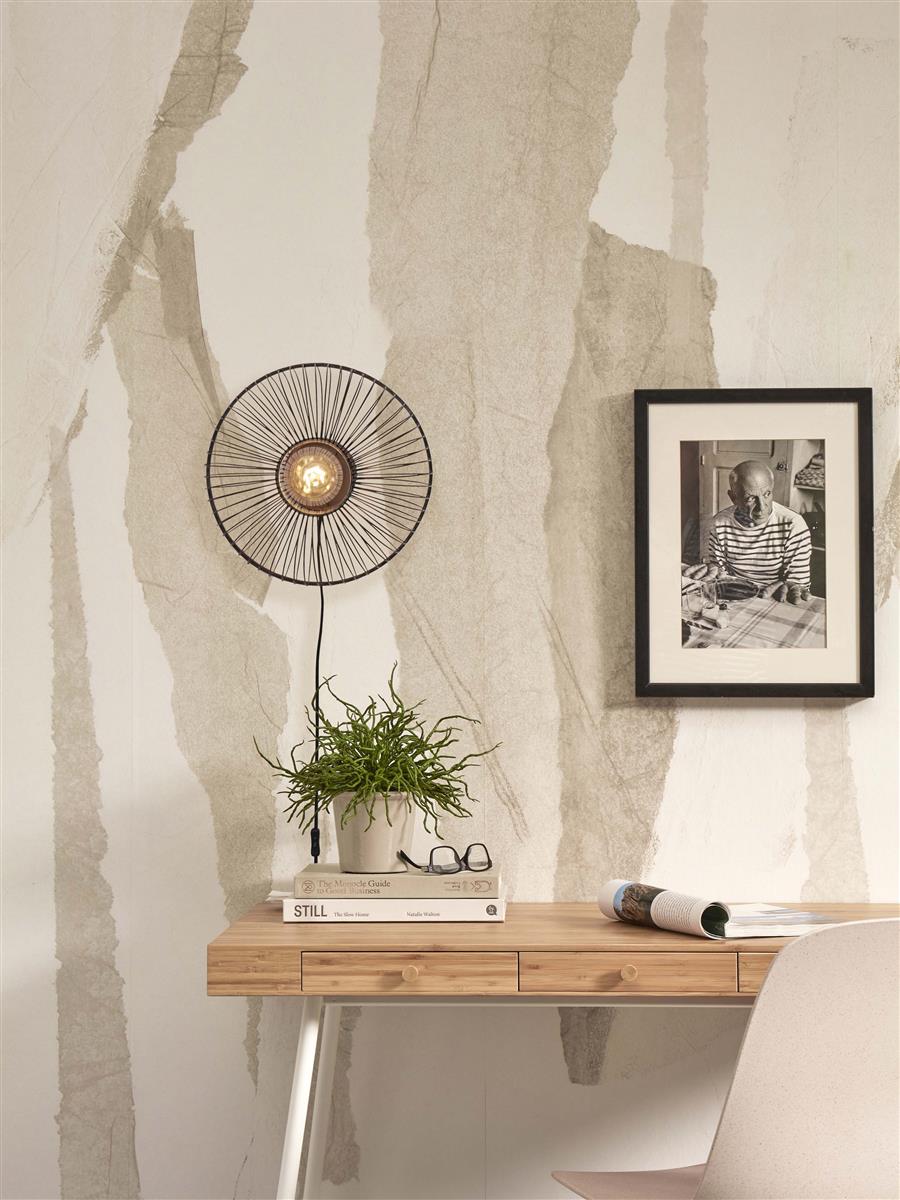 GOOD&MOJO I Wandleuchte I HOKKAIDO I Farbe: Schwarz I Schirm: Ø38 x 25