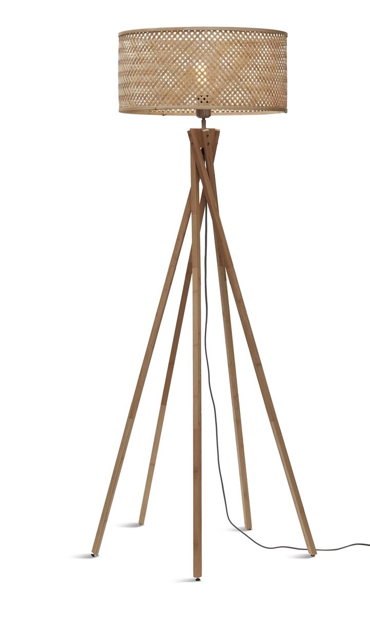 GOOD&MOJO I Stehleuchte I JAVA I Farbe: Natur I Schirm: Ø50 x 22
