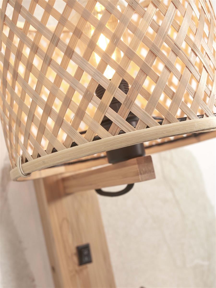 GOOD&MOJO I Wandleuchte I JAVA I Farbe: Natur I Schirm: Ø18 x 15