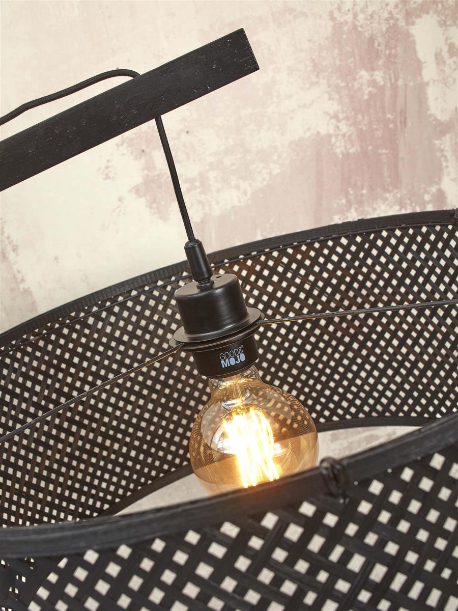 GOOD&MOJO I Stehleuchte I JAVA I Farbe: Schwarz I Schirm: Ø32 x 18