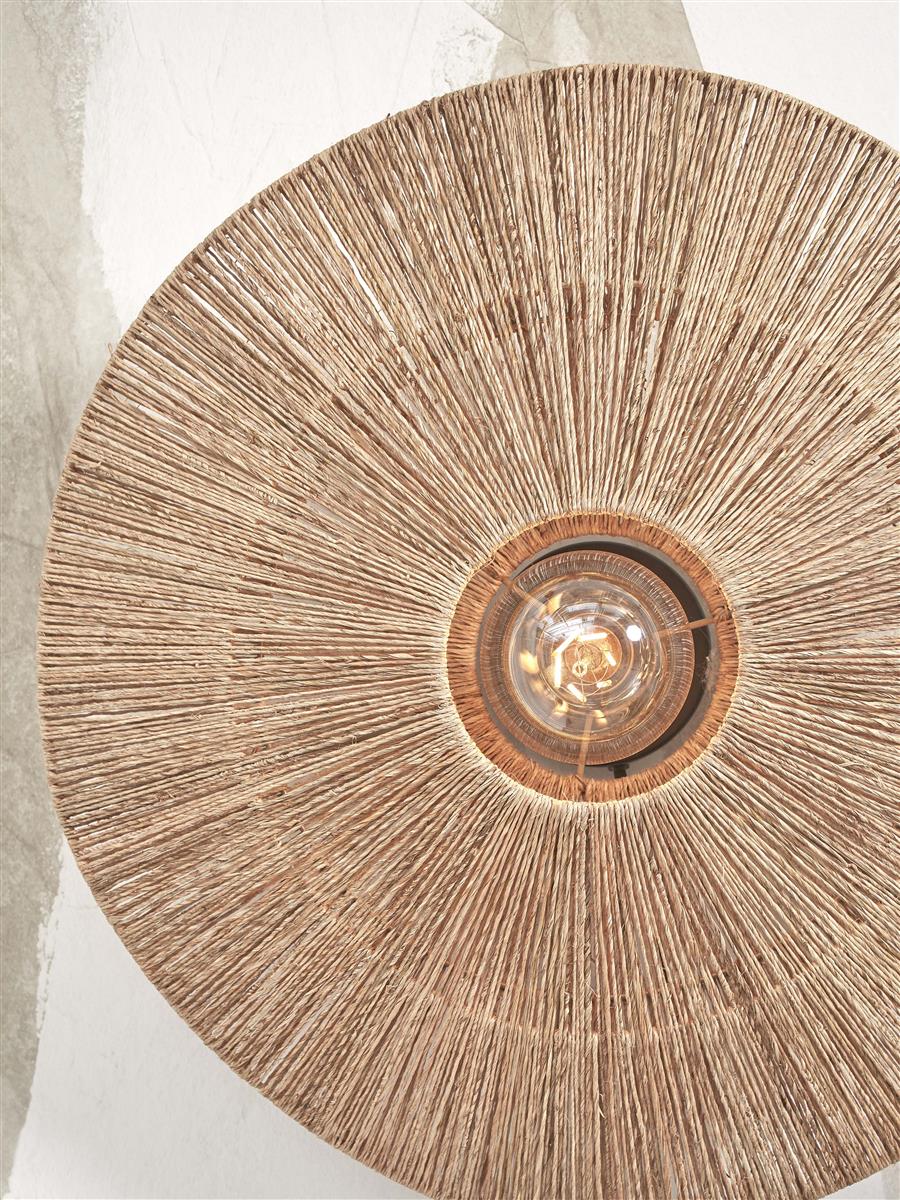 GOOD&MOJO I Wandleuchte I IGUAZU I Farbe: Natur I Schirm: Ø55 x 14