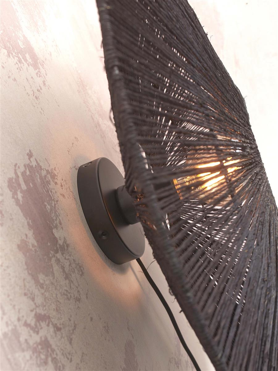 GOOD&MOJO I Wandleuchte I IGUAZU I Farbe: Schwarz I Schirm: Ø55 x 14