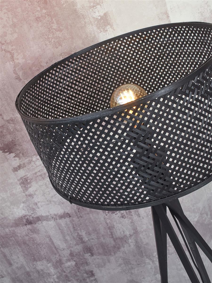 GOOD&MOJO I Stehleuchte I JAVA I Farbe: Schwarz I Schirm: Ø50 x 22