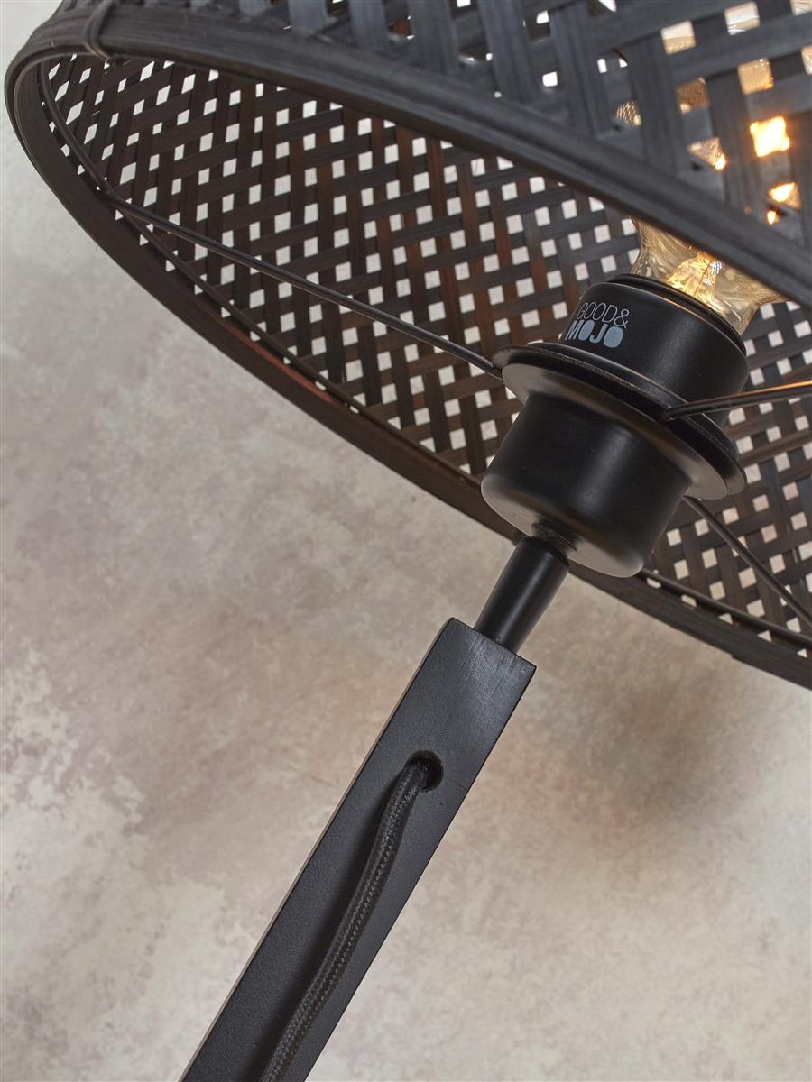 GOOD&MOJO I Stehleuchte I JAVA I Farbe: Schwarz I Schirm: Ø32 x 18