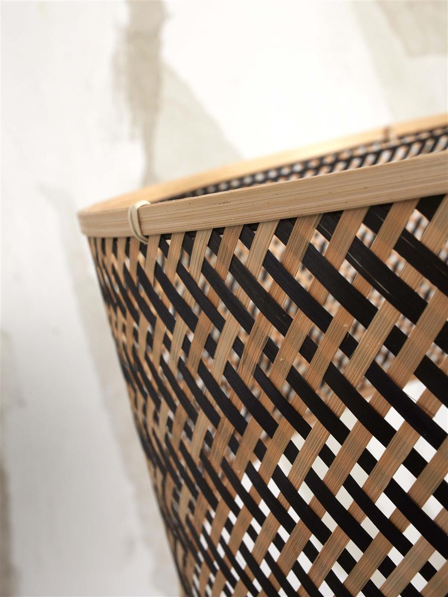 GOOD&MOJO I Hängeleuchte I JAVA I Farbe: Natur/Schwarz I Schirm: Ø50 x 22