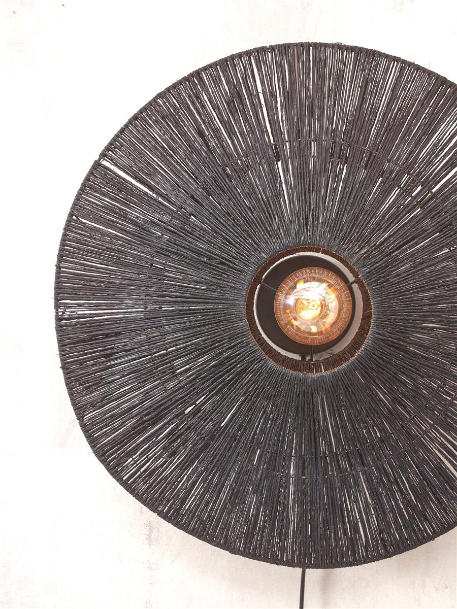 GOOD&MOJO I Wandleuchte I IGUAZU I Farbe: Schwarz I Schirm: Ø55 x 14