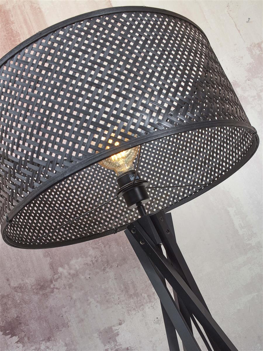 GOOD&MOJO I Stehleuchte I JAVA I Farbe: Schwarz I Schirm: Ø50 x 22