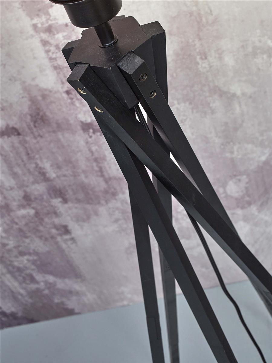 GOOD&MOJO I Stehleuchte I JAVA I Farbe: Schwarz I Schirm: Ø50 x 22