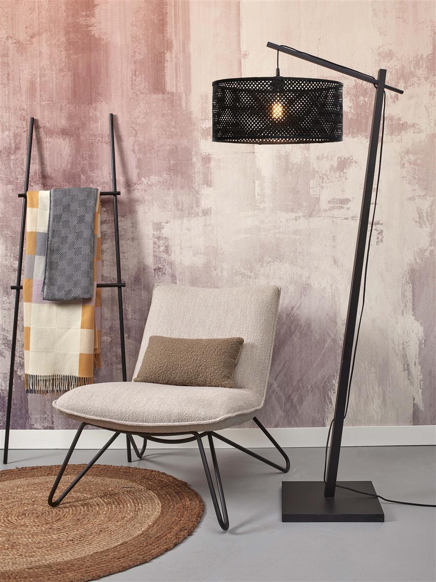 GOOD&MOJO I Stehleuchte I JAVA I Farbe: Schwarz I Schirm: Ø50 x 22