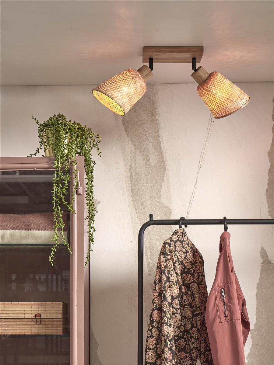 GOOD&MOJO I Deckenleuchte I JAVA I Farbe: Natur I Schirm: Ø15 x 17