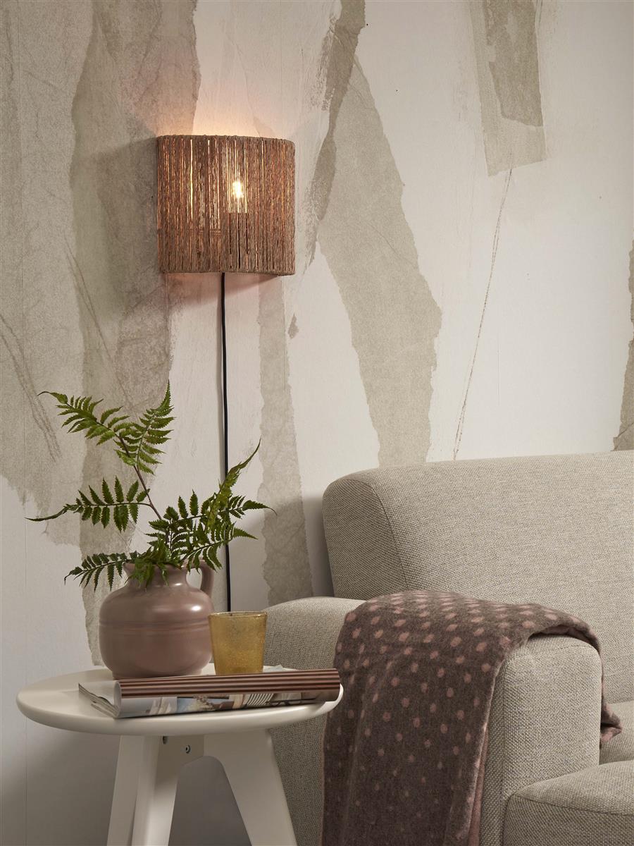 GOOD&MOJO I Wandleuchte I IGUAZU I Farbe: Natur I Schirm: Ø22 x 25