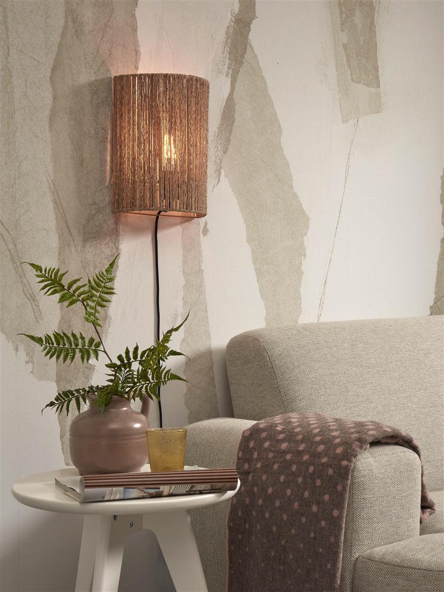 GOOD&MOJO I Wandleuchte I IGUAZU I Farbe: Natur I Schirm: Ø32 x 25