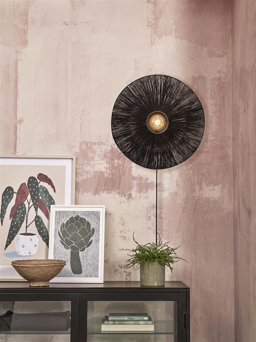 GOOD&MOJO I Wandleuchte I IGUAZU I Farbe: Schwarz I Schirm: Ø55 x 14