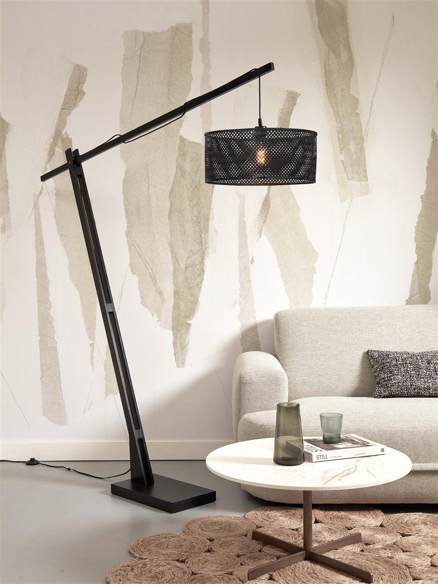 GOOD&MOJO I Stehleuchte I JAVA I Farbe: Schwarz I Schirm: Ø50 x 22