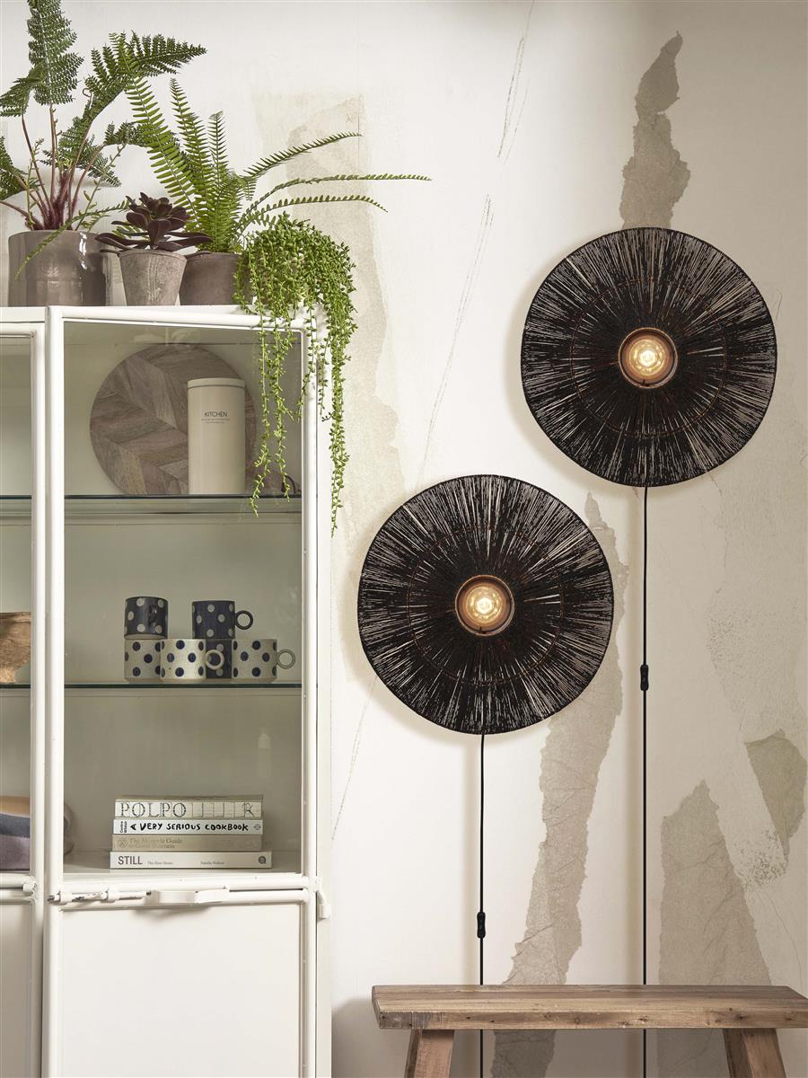 GOOD&MOJO I Wandleuchte I IGUAZU I Farbe: Schwarz I Schirm: Ø55 x 14