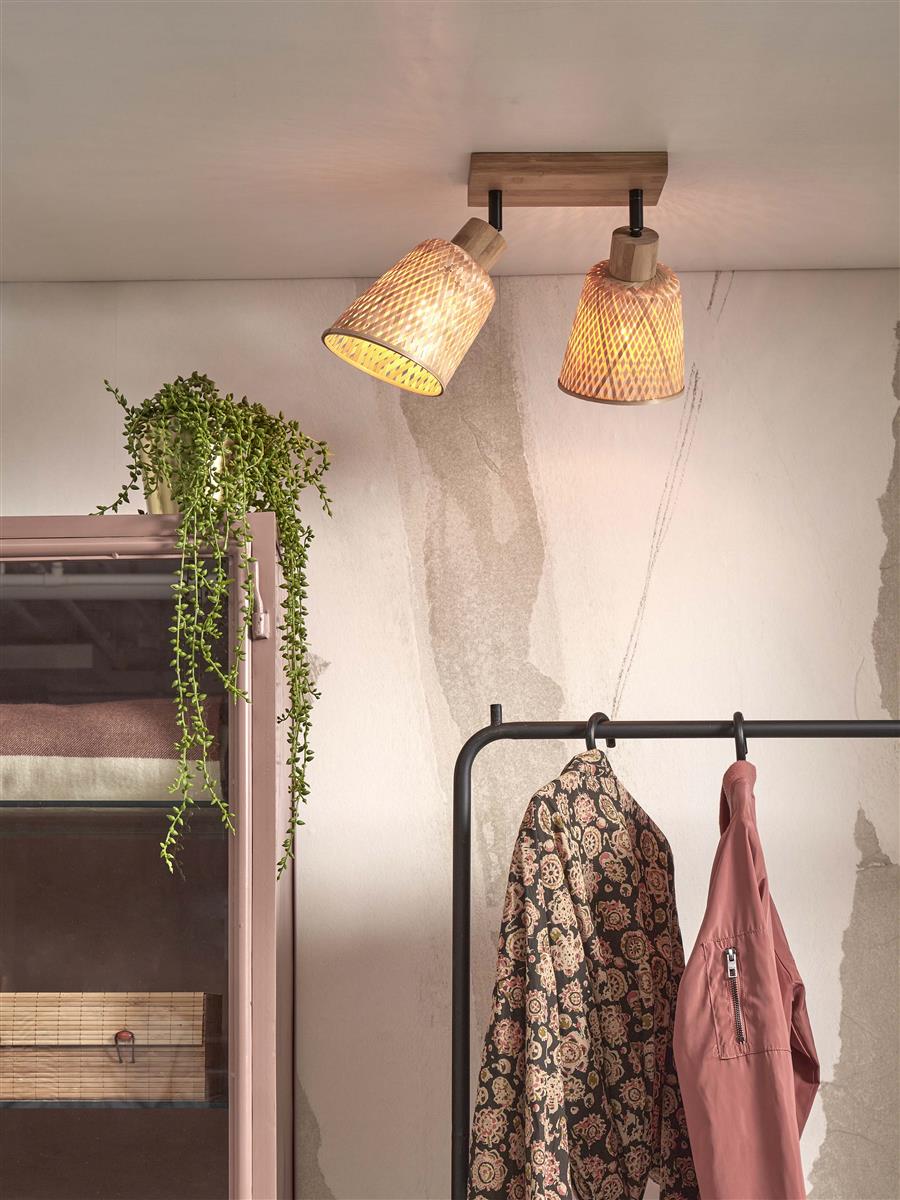 GOOD&MOJO I Deckenleuchte I JAVA I Farbe: Natur I Schirm: Ø15 x 17