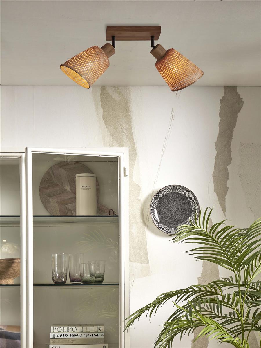 GOOD&MOJO I Deckenleuchte I JAVA I Farbe: Natur I Schirm: Ø15 x 17