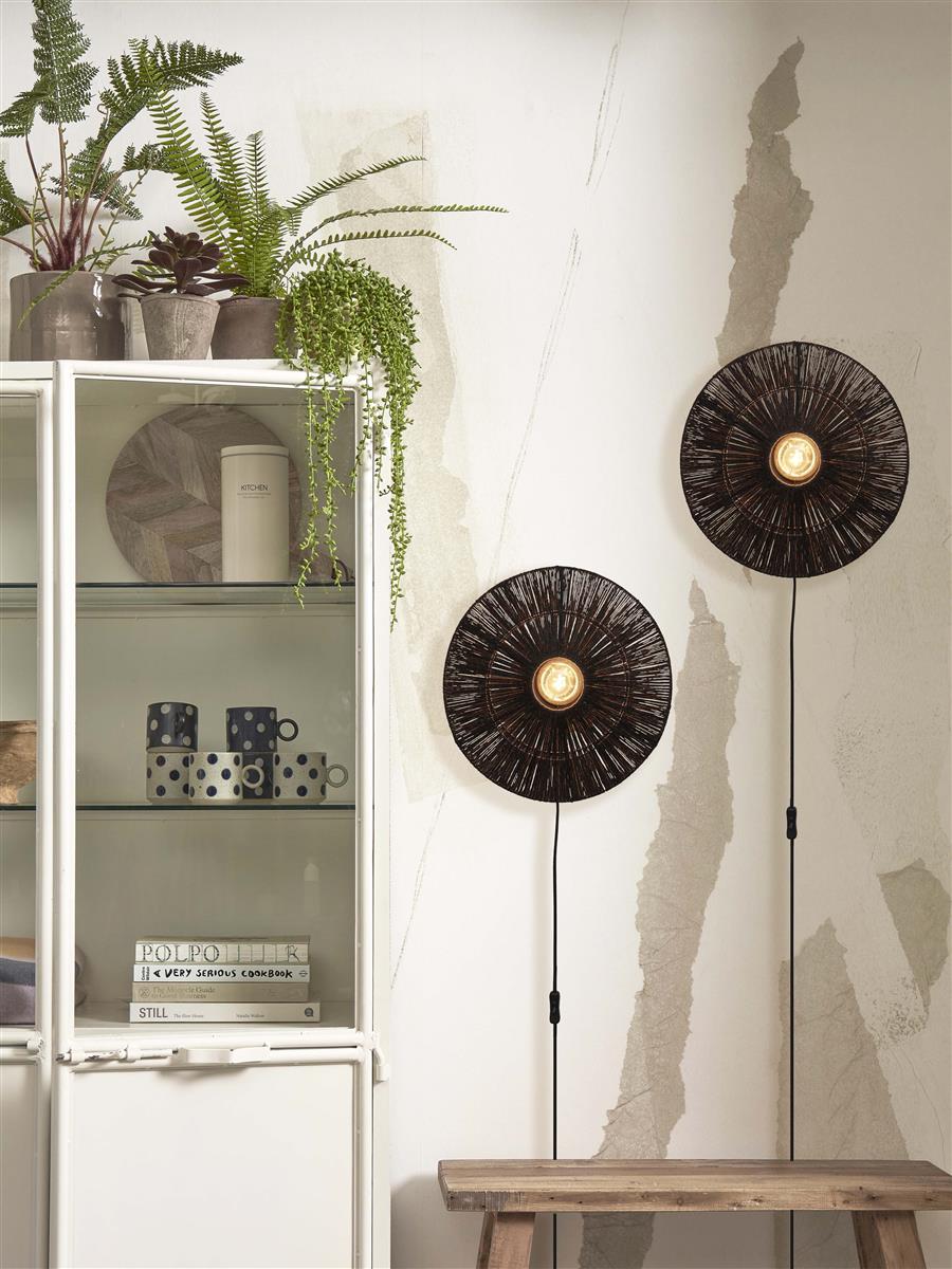 GOOD&MOJO I Wandleuchte I IGUAZU I Farbe: Schwarz I Schirm: Ø40 x 12