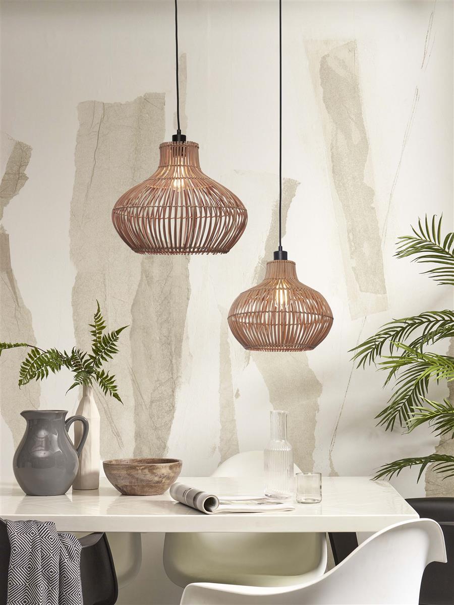 GOOD&MOJO I Hängeleuchte I KALAHARI I Farbe: Natur I Schirm: Ø42 x 35