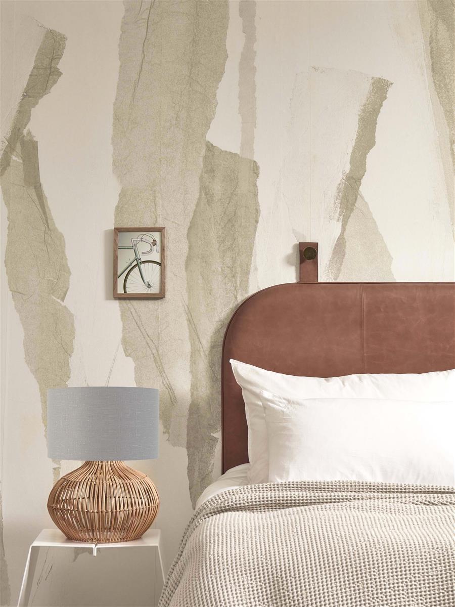 GOOD&MOJO I Tischleuchte I KALAHARI I Farbe: Natur/Lichtgrau I Schirm: Ø32 x 28