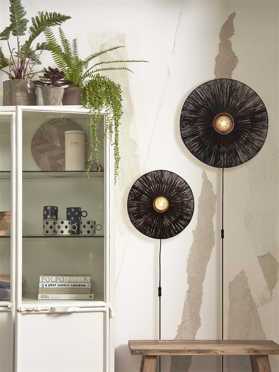 GOOD&MOJO I Wandleuchte I IGUAZU I Farbe: Schwarz I Schirm: Ø40 x 12